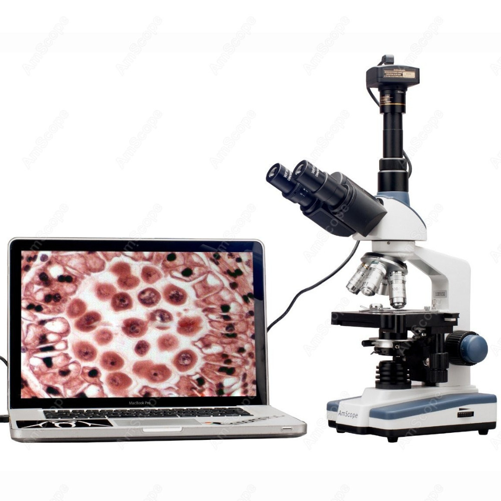 Medical Lab Microscope - Lab Compound Microscope--AmScope Supplies 2000X LED