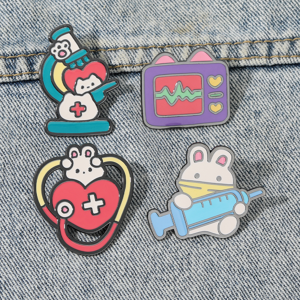 Medical Lab Microscope - 4Styles Cartoon Rabbit Nurse Doctor Design