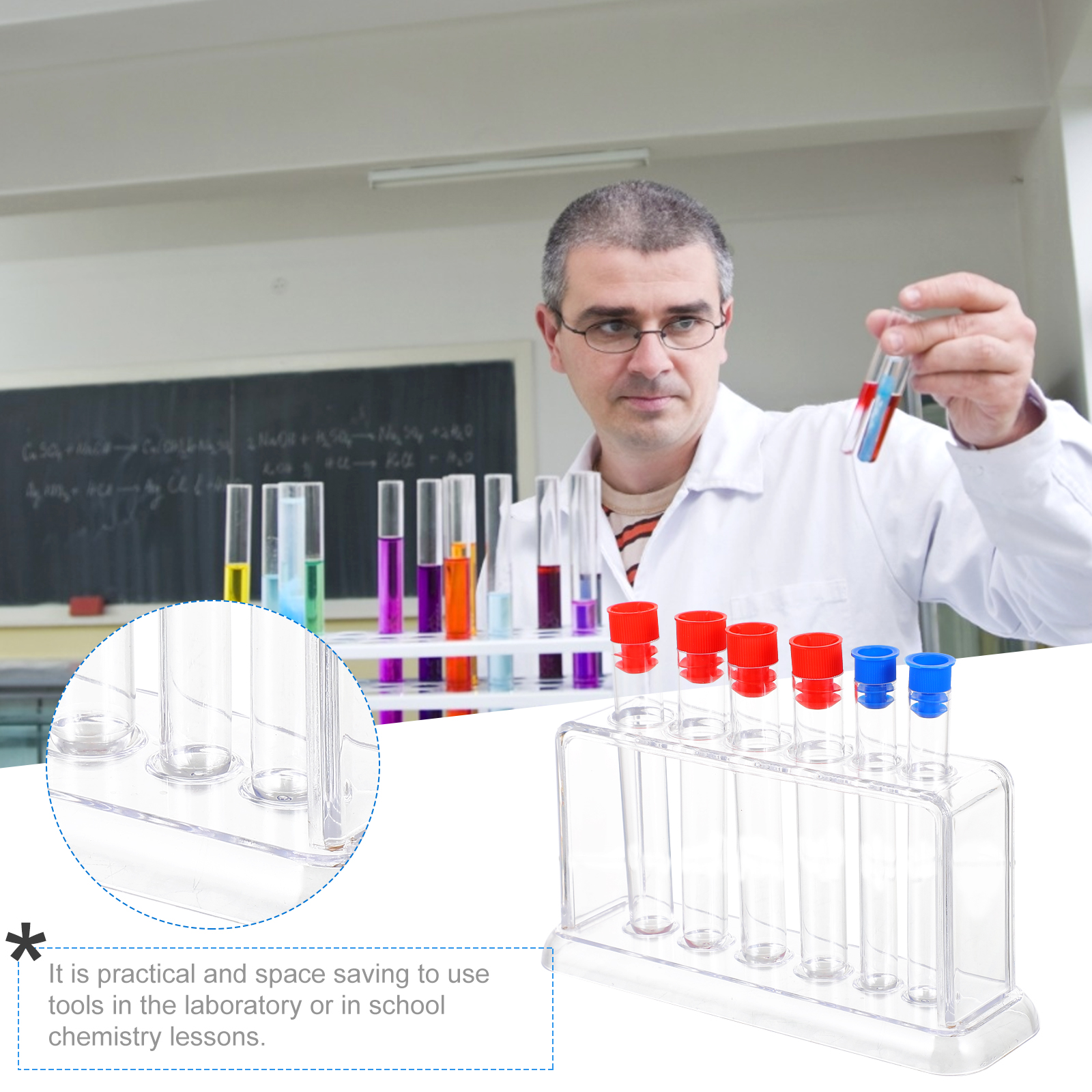 1 Set Test Tube And Test Tube  - огляд і ціна Centrifuge Tube Rack